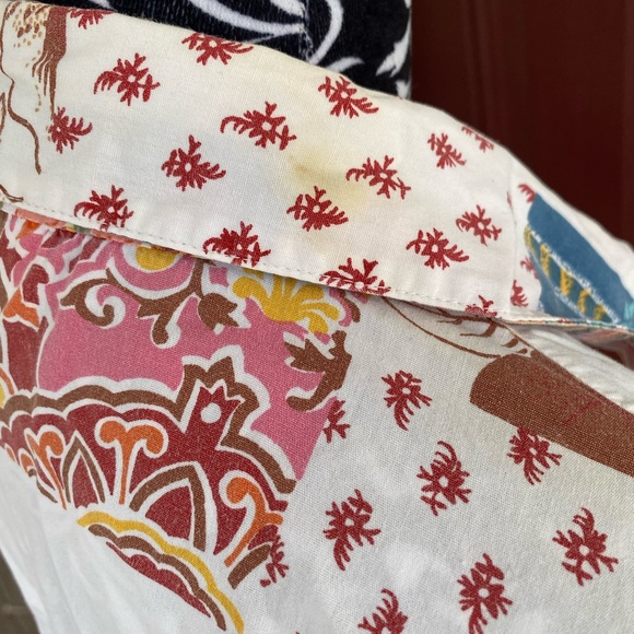 Kim Rogers Women’s Button Up Patchwork Paisley Design Top Size Medium - Picture 16 of 16